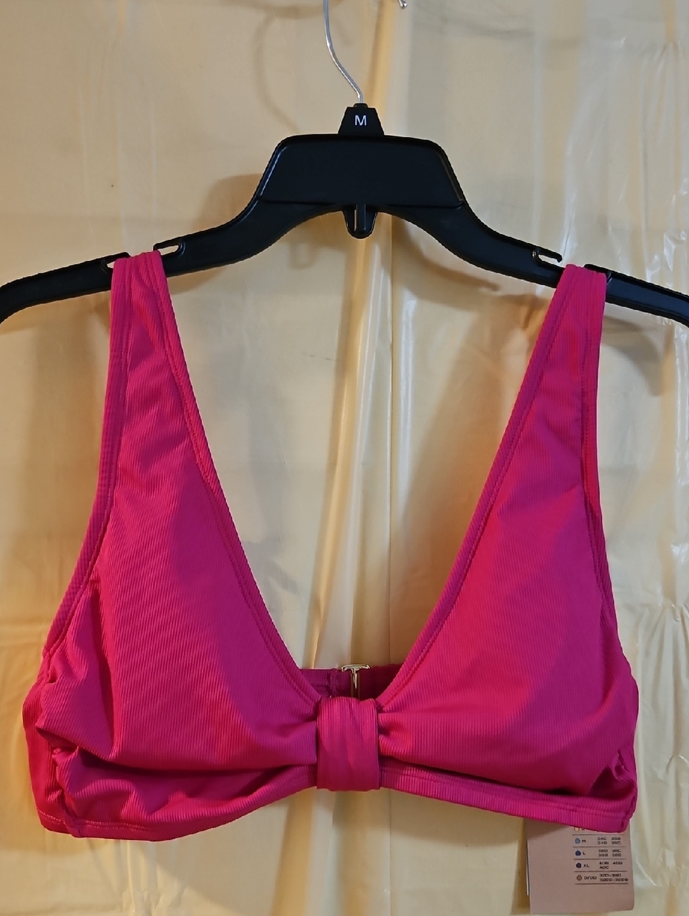 SHADE & SHORE PINK BIKINI TOP: NEW WITH TAGS: SIZE L